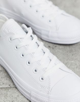 all star leather ox white