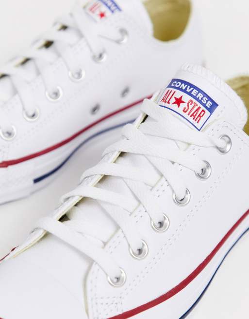 Converse Chuck Taylor All Star leather sneakers in white ASOS