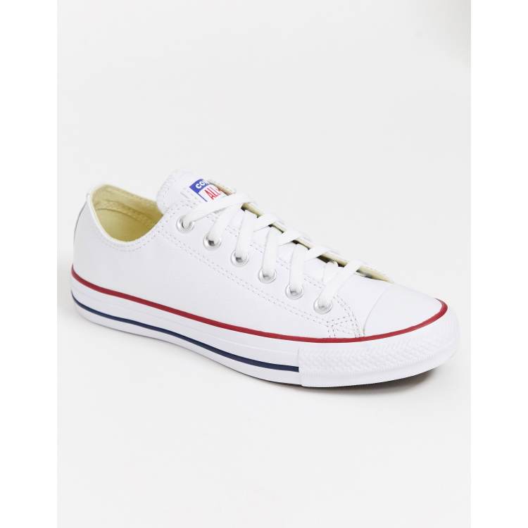 Converse all star ox leather white womens sale