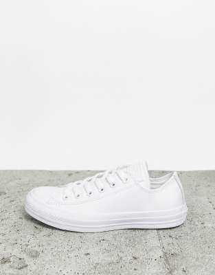 leather white converse junior