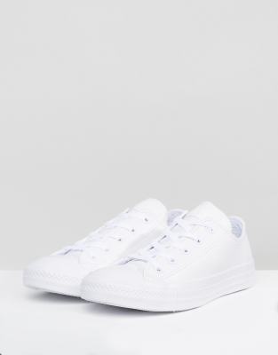 converse black all star ox leather trainers
