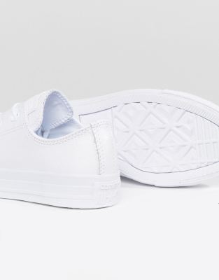 converse white all star ox leather trainers