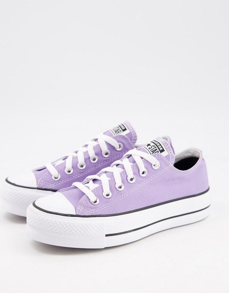 Converse Chuck Taylor All Star Ox Lift Sneakers In Washed Lilac-purple