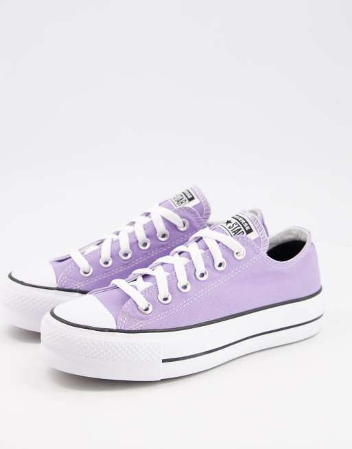 Converse Chuck Taylor All Star Ox Lift sneakers in washed lilac