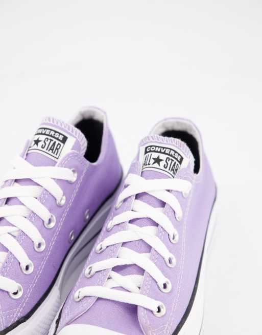 Lavender converse shop low tops