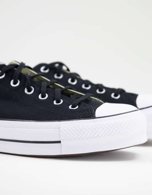 Converse - Chuck Taylor All Star - Ox Lift - Sneakers met gestapelde zool in zwart, 4 van 4