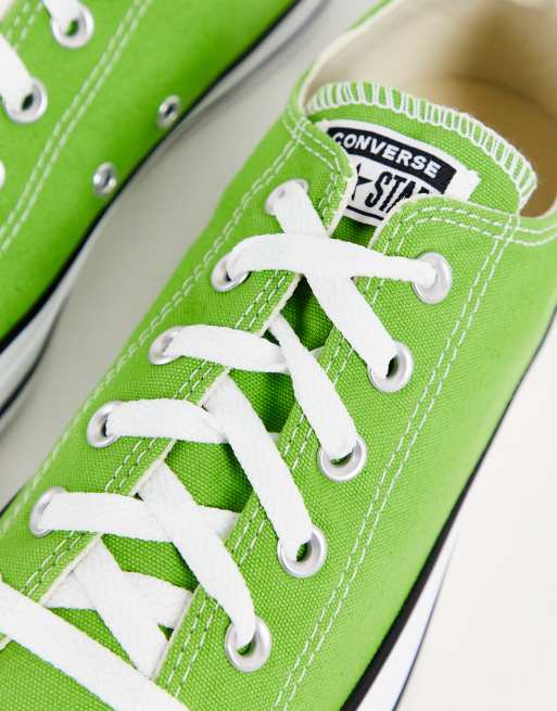 Converse – Chuck Taylor All Star Ox – Limegröna sneakers, 4 av 4