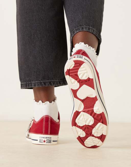 Converse Chuck Taylor All Star Ox Love sneakers in red, 4 of 5