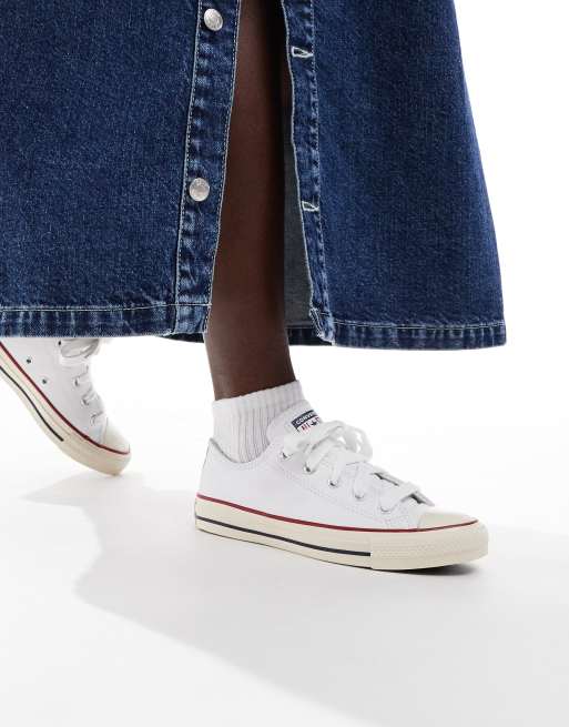 Converse - Chuck Taylor All Star ox met randje- Sneakers in wit