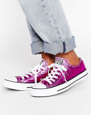 converse chuck taylor all star ox metallic trainers