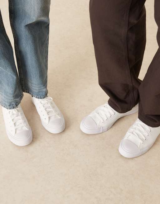Converse Chuck Taylor - All Star Ox - Monokrome hvide sneakers, 3 af 5