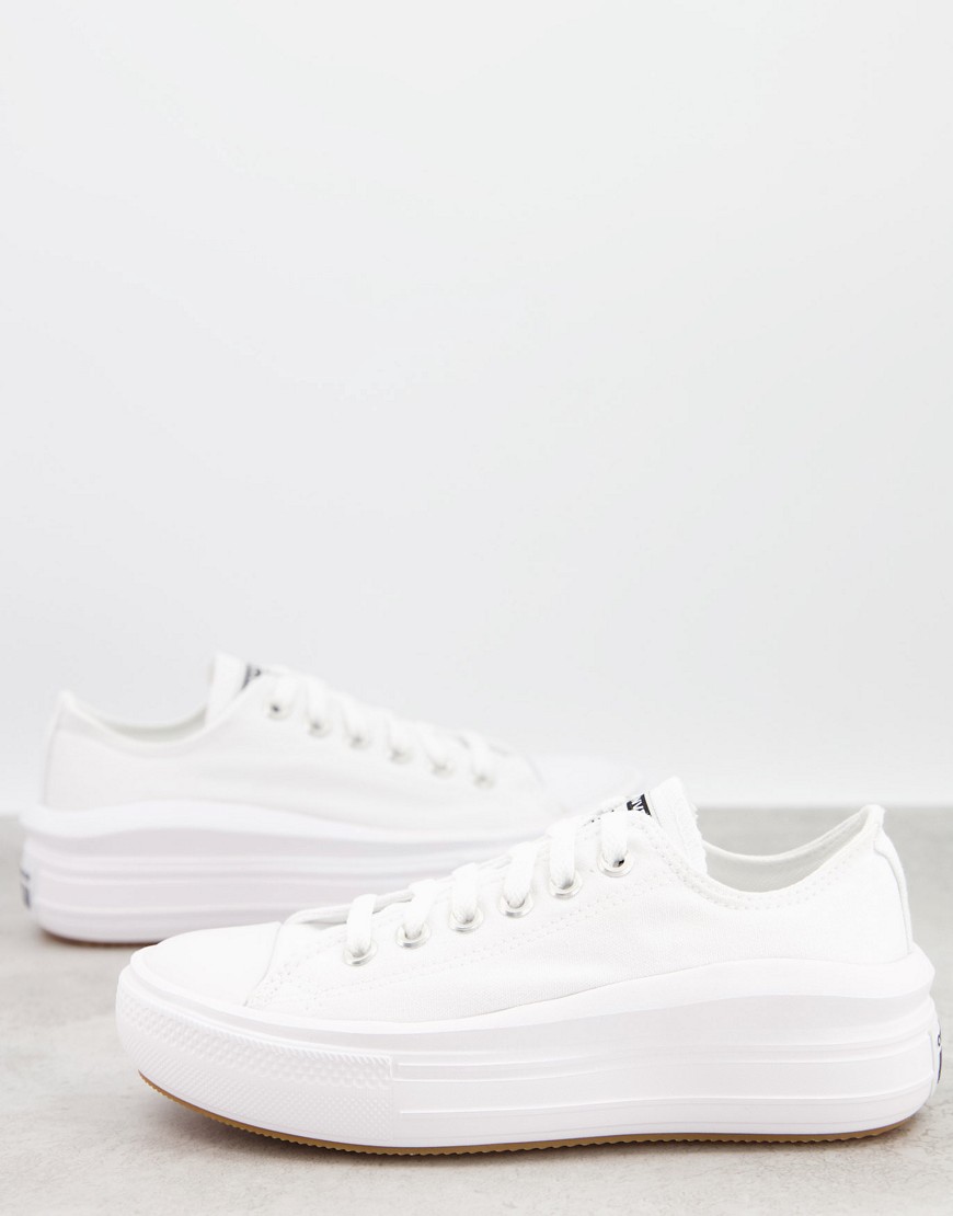 Converse Chuck Taylor All Star Ox Move canvas platform sneakers in white
