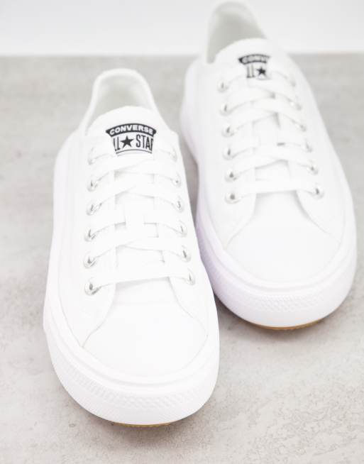 Converse all star ox cheap low platform white canvas