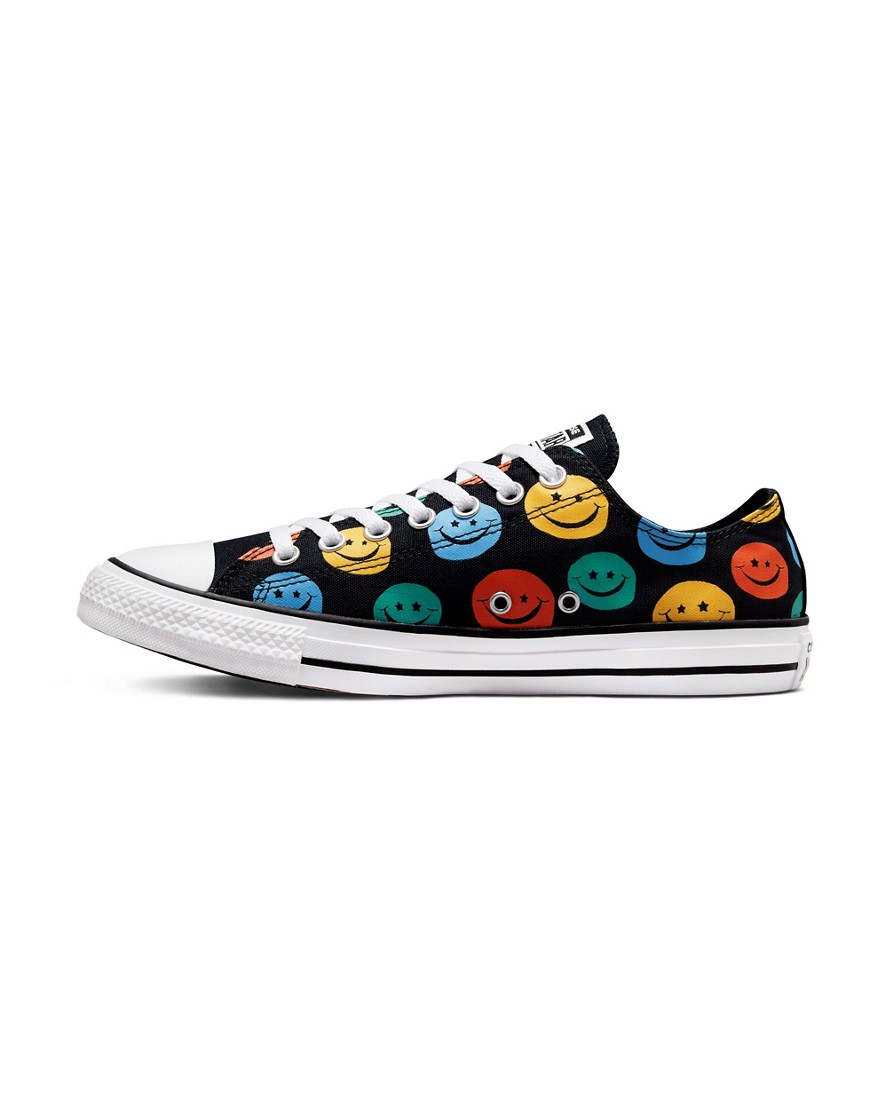 Converse Chuck Taylor All Star Ox 'Much Love' canvas sneakers in black