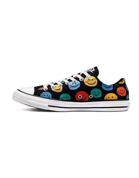 Converse Chuck Taylor All Star Ox Much Love canvas sneakers in black