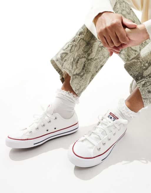 converse Sale - Chuck Taylor All Star Ox - Pointure large - Baskets - Blanc