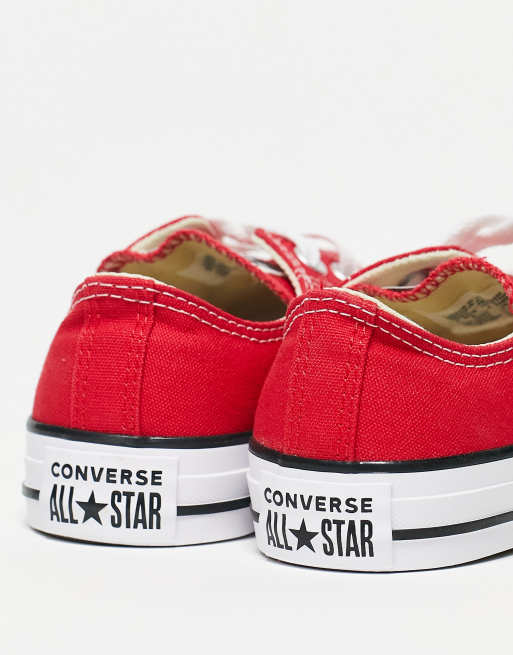 Converse – Chuck Taylor All Star Ox – Röda sneakers, 3 av 4