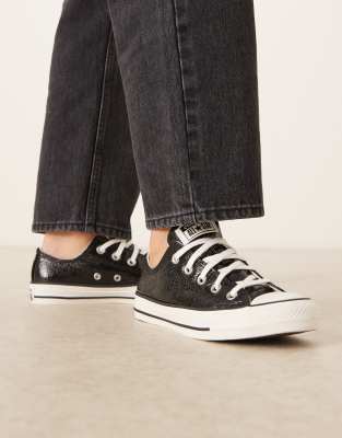 Converse - Chuck Taylor All Star Ox - Sneaker in Metallic-Schwarz-Silber