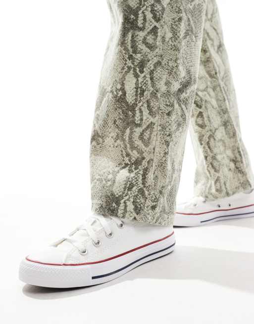 Converse Chuck Taylor All Star Ox Sneakers bianche a pianta larga ASOS