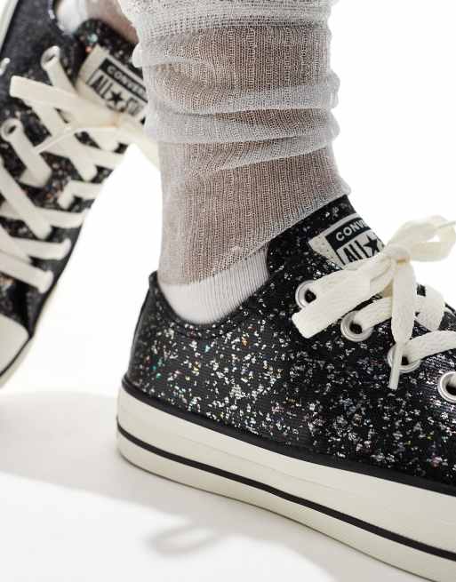 Converse Chuck Taylor All Star Ox sneakers in black glitter ASOS