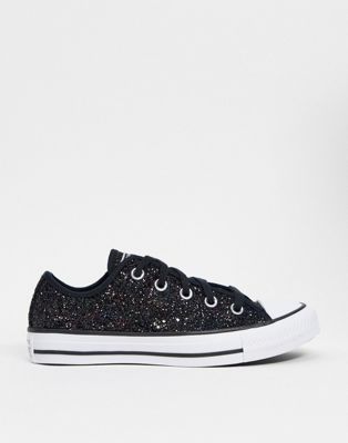Converse Chuck Taylor All Star Ox sneakers in black glitter | ASOS