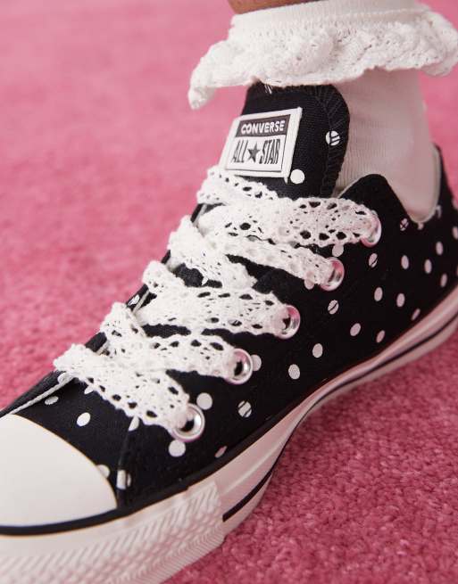Converse Chuck Taylor All Star Ox sneakers in black with white