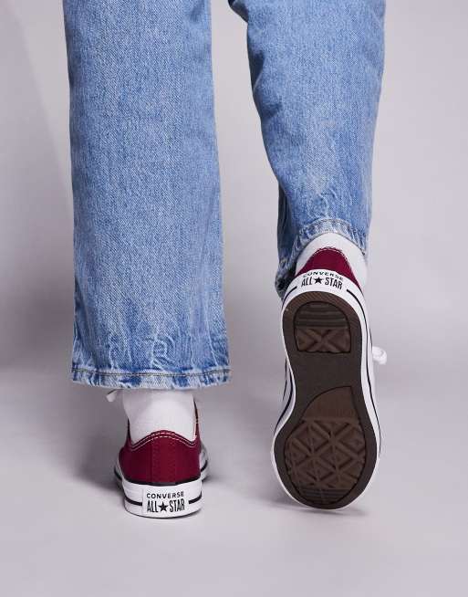 Converse Chuck Taylor All Star Ox sneakers in burgundy, 3 of 5