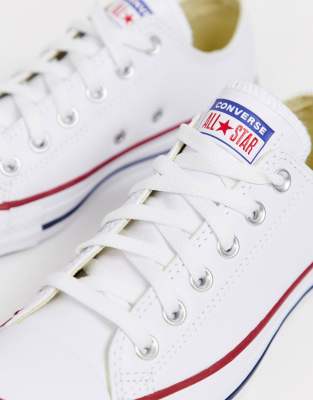 converse pelle bianche