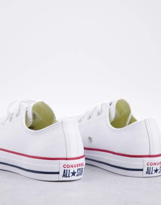 Converse Chuck Taylor All Star Ox sneakers in white leather , 3 of 4
