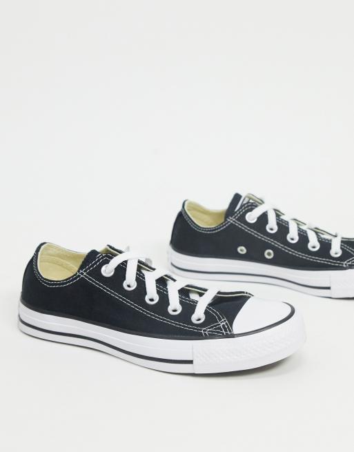 Converse Chuck Taylor All Star Ox Sneakers nere a pianta larga ASOS