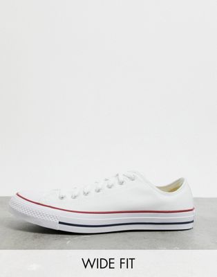 Converse - Chuck Taylor All Star Ox - Sneakers pianta larga bianche-Bianco