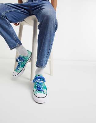 converse ox green