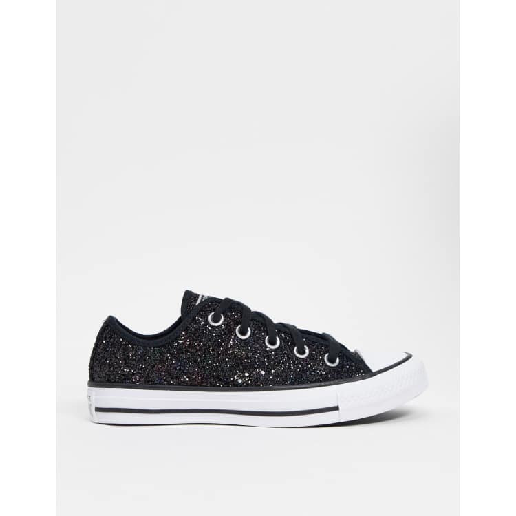 Black converse shop with glitter