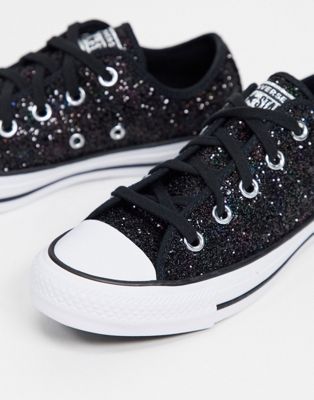 sparkle black converse