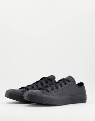 Converse Chuck Taylor All Star Ox trainers in black mono - view 1