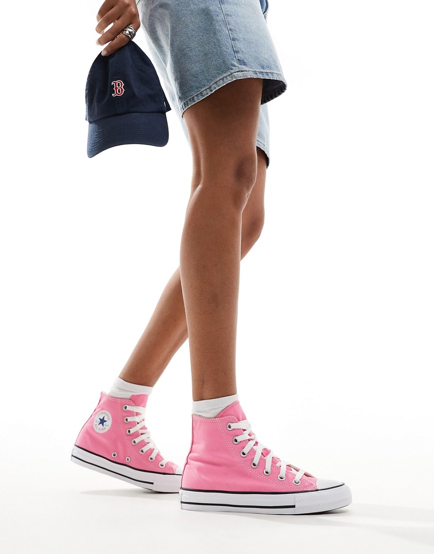 Converse Chuck Taylor All Star Hi trainers in bright pink