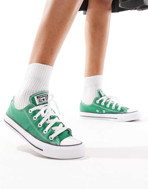 Converse all star ox green hotsell