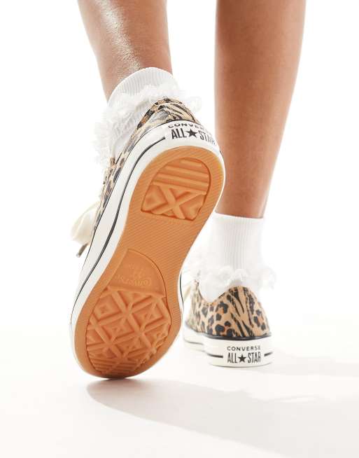 Converse Chuck Taylor All Star Ox trainers in leopard print ASOS