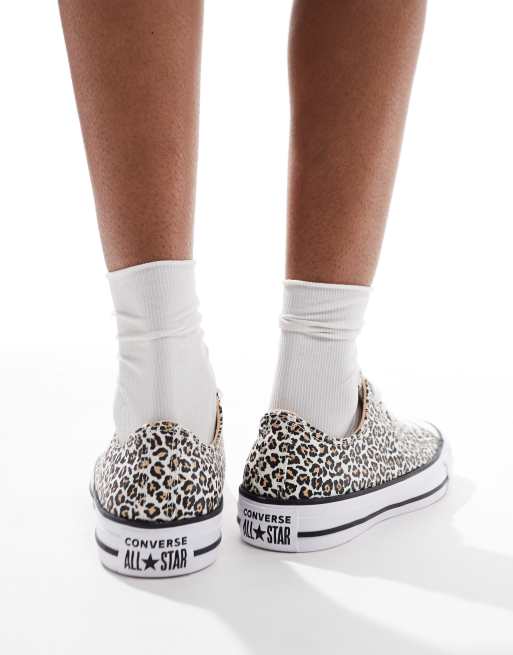 Converse Chuck Taylor All Star Ox trainers in leopard print, 3 of 5