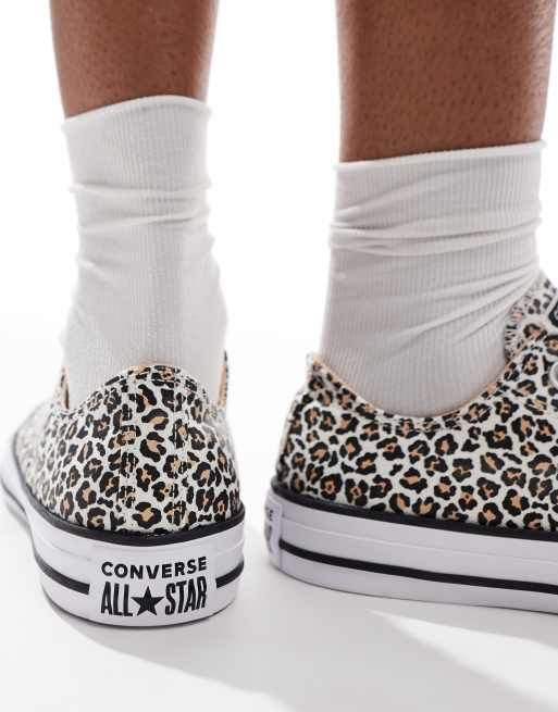 Converse Chuck Taylor All Star Ox trainers in leopard print, 4 of 5