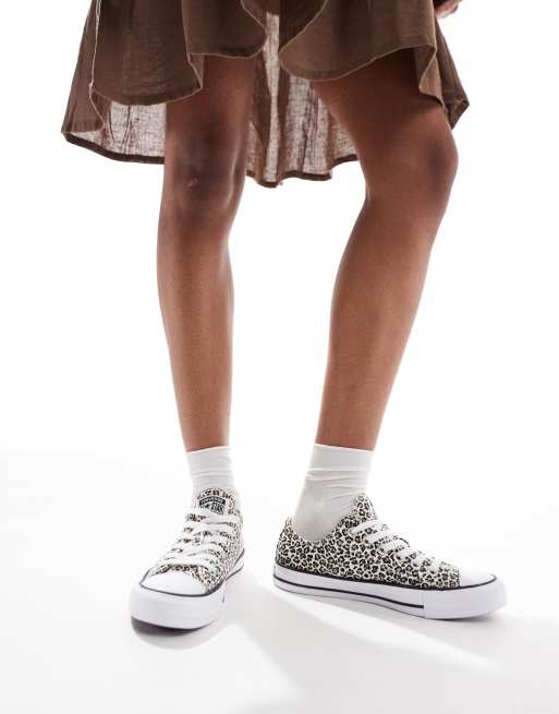 Converse Chuck Taylor All Star Ox trainers in leopard print, 5 of 5