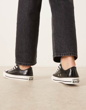 Converse Chuck Taylor All Star Ox trainers in metallic black