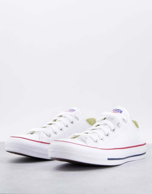 Converse Chuck Taylor All Star Ox trainers in white leather , 4 of 4