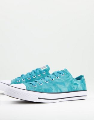 Converse Chuck Taylor All Star Ox washed canvas sneakers in harbor teal