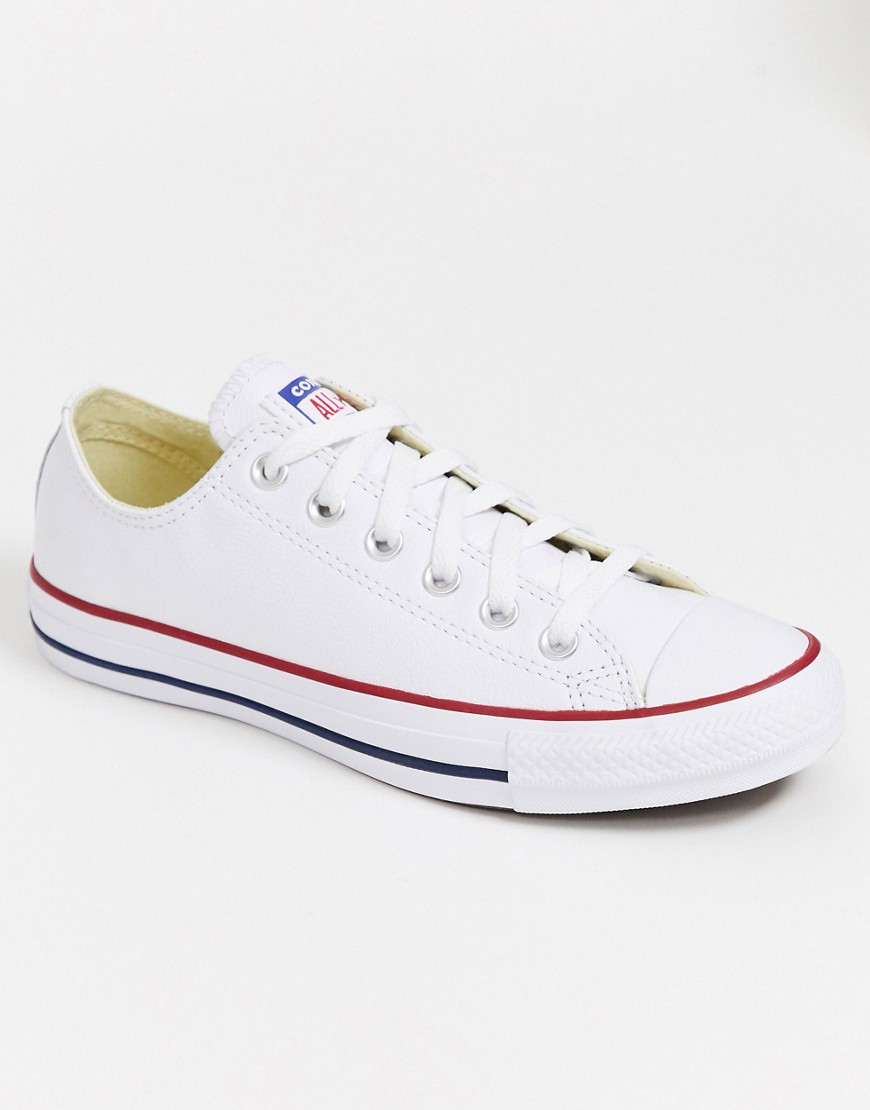 converse -  – Chuck Taylor All Star Ox – Weiße Ledersneaker