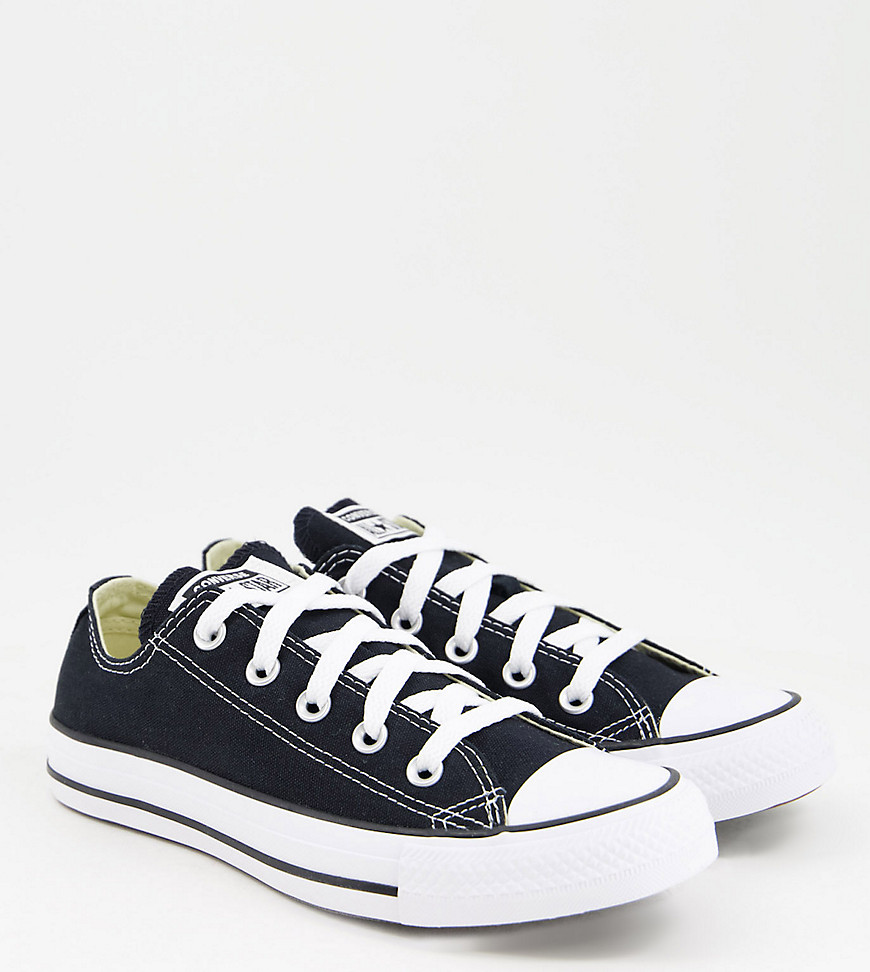 Converse Chuck Taylor All Star Ox Wide Fit Canvas Sneakers In Black