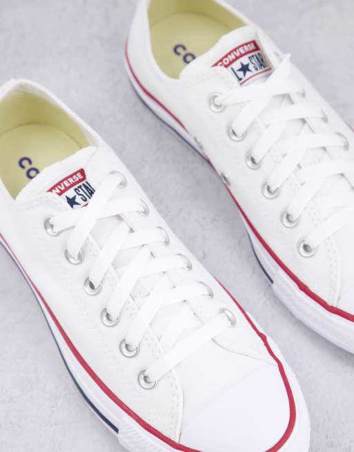 Converse Chuck Taylor All Star Ox Wide Fit canvas sneakers in white