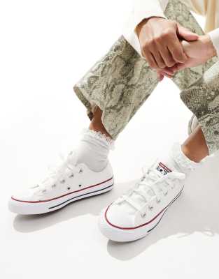 Converse Chuck Taylor All Star Ox Wide Fit sneakers in white