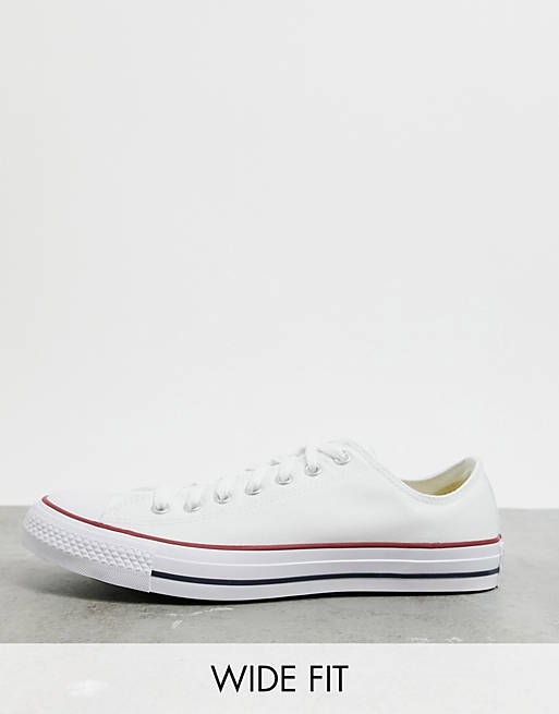  Converse Chuck Taylor All Star Ox Wide Fit trainers in white 
