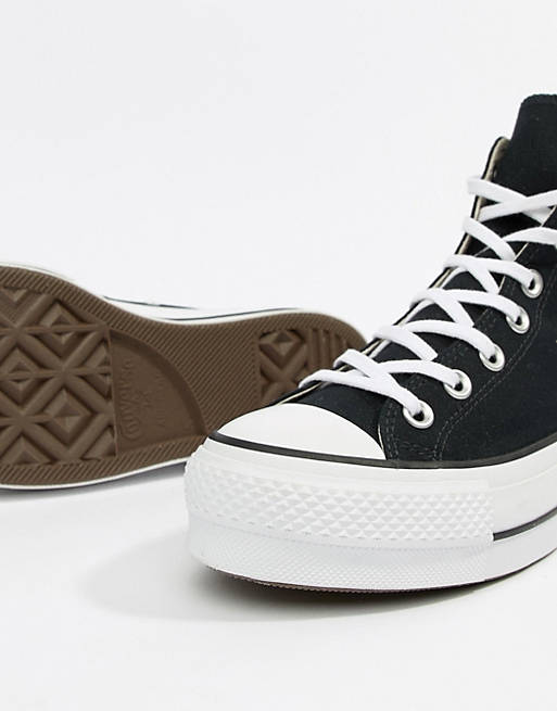 Converse Chuck Taylor All Star platform hi black sneakers | ASOS